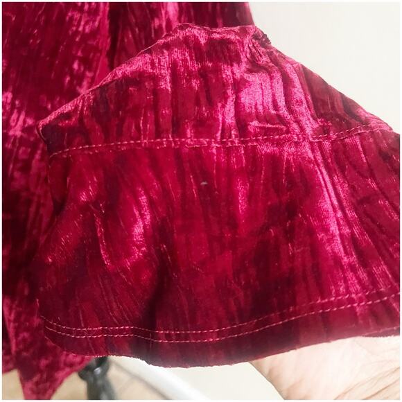 Alfred Dunner Crushed Velvet Long Sleeve Tunic Beaded Neckline Size XL Holiday - Picture 8 of 10